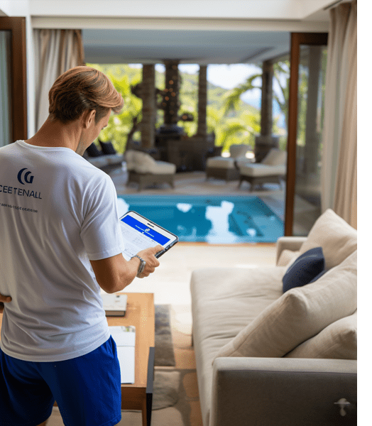 Un Certy che effettua il controllo di una casa vacanze